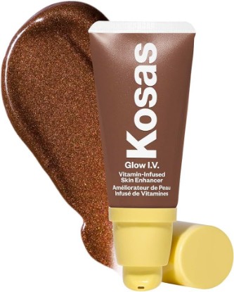 Picture of Kosas Glow I.V. Vitamin-Infused Skin Enhancer Face Makeup - Tinted Beauty Highlighter for a Healthy Glow - Energize