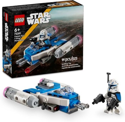 Picture of LEGO Star Wars: The Clone Wars Captain Rex Y-Wing Microfighter Building Set, Collectible Star Wars Y-Wing Toy for Kids with Captain Rex Minifigure, Gift for Boys & Girls Ages 6 and Up, 75391