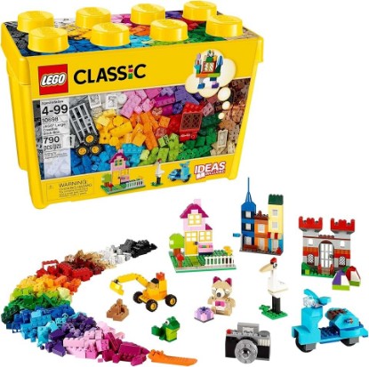 Picture of LEGO Classic Large Creative Brick Box 10698 Building Set, Toy Storage Solution for Home or Classrooms, Interactive Building Toy for Kids, Boys, and Girls