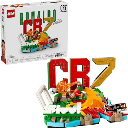Picture of LEGO Editions Cristiano Ronaldo – Soccer Highlights - Building Set for Boys & Girls, Ages 10+ - Collectible Soccer Gift with Plaque - Kids Bedroom or Shelf Decor - 43012