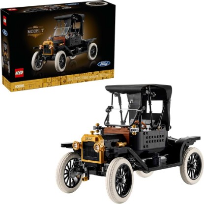 Picture of LEGO Icons Ford Model T Building Set for Adults - Collectible Kit with Detailed Features for Bedroom, Home Office or Shelf Decor, Gift for Men, Women, & Car Fans Ages 18+ - 11376