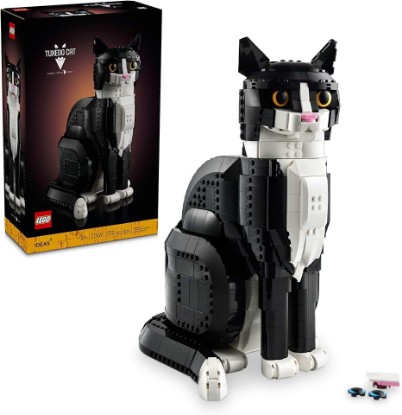 Picture of LEGO Ideas Tuxedo Cat - Building Sets for Adults, Ages 18+ - DIY Crafts Kit for Home Decor, Living Room or Bedroom - Gift for Animal Lovers - 21349