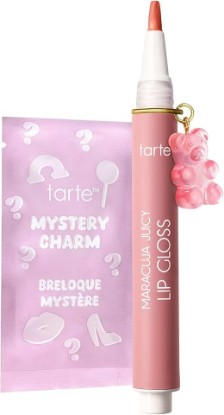 Picture of tarte maracuja juicy lip gloss – Peptide-Infused Hydrating Glossy Balm, 12HR Instant Moisture lipgloss, Includes Collectible Charm, Vegan & Cruelty-Free, full size