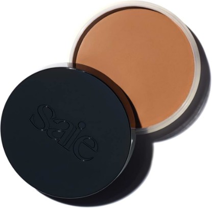 Picture of Saie Sun Melt Cream Bronzer - Buildable Balm Face Bronzer for Effortless Sculpting - Cream Contour Enriched with Vitamin C, Nourishing Skincare Ingredients & a Natural Finish - Medium Bronze (1 oz) [Amazon-developed Certification] Compact by Design