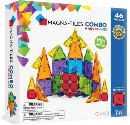 Picture of MAGNA-TILES Combo 46-Piece Magnetic Construction Set, The Original Magnetic Building Brand