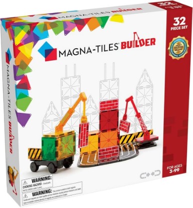 Picture of MAGNA-TILES Builder 32-Piece Magnetic Construction Set, The Original Magnetic Building Brand