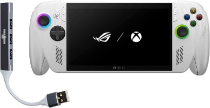 Picture of ASUS ROG Xbox Ally Gaming Handheld 7" 120Hz Touchscreen IPS Display (AMD Ryzen Z2 A, 16GB LPDDR5X, 2TB PCIe SSD, AMD RDNA 2 Graphics, Fingerprint, WiFi 6E, Bluetooth 5.4, Win 11 Home) w/DKZ Hub Global Recycled Standard