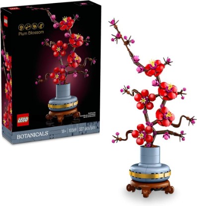 Picture of LEGO Botanicals Plum Blossom Building Sets for Adults - Artificial Flower for Dinner Table Centerpiece, Living Room Home Decor, Ages 18+ - DIY Craft Kits - Gift for Birthdays - 10369