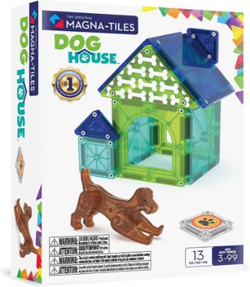 Picture of MAGNA-TILES Dog House 13-Piece Magnetic Construction Set, The Original Magnetic Building Brand