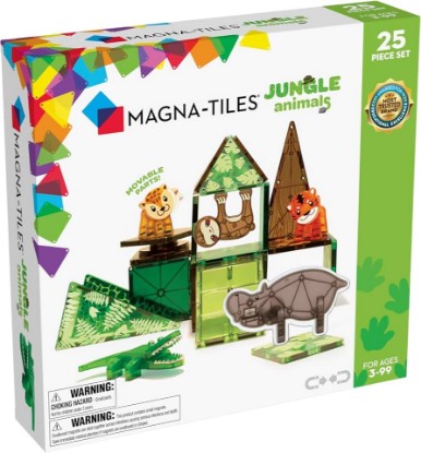 Picture of MAGNA-TILES Jungle Animals 25-Piece Magnetic Construction Set, The ORIGINAL Magnetic Building Brand