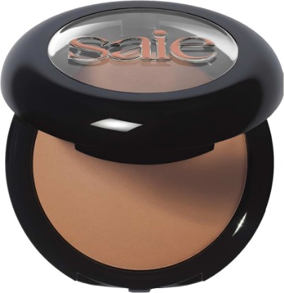 Picture of Saie SuperSuede Radiant Baked Bronzer Powder - Hydrating, Long-Lasting + Blurring Powder Bronzer for a Warm, Natural Glow - With Squalane + Jojoba - Talc-Free + Vegan Face Makeup - Almalfi (0.28 oz)