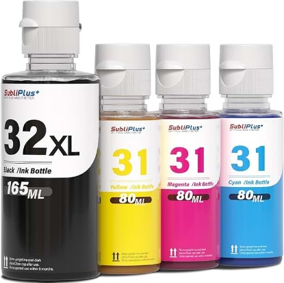 Picture of 32XL Black Ink Bottle 31 Ink Bottle Set Compatible Replacement for HP Smart Tank Printer 6001 7602 7301 5100 5101 5000 5102 757 7601 755 7601 6002 7302 7001, Smart Tank Plus 651 551 Ink Refill