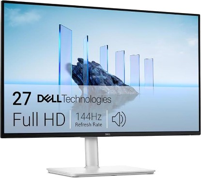 Picture of Dell 27 Plus Monitor - S2725HSM - 27-inch FHD (1920x1080) 144Hz 1ms Display, 2 x 3W Speakers, HDMI Connectivity, Height/Tilt/Pivot/Swivel Adjustability, AMD FreeSync - Ash White ENERGY STAR