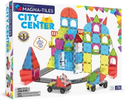 Picture of MAGNA-TILES City Center 110-Piece Magnetic Construction Set, The Original Magnetic Building Brand