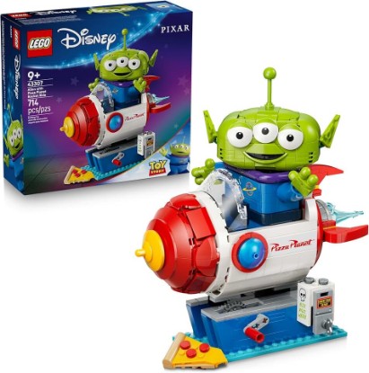 Picture of LEGO Disney and Pixar Toy Story Alien with Pizza Planet Rocket Ride - Building Toy for Girls & Boys, Ages 9+ - Disney Gift Idea - Kids Bedroom Decor - 43307