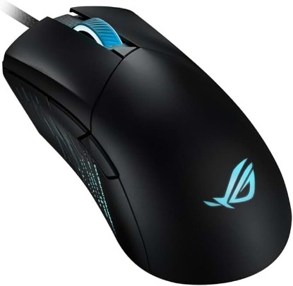 Picture of ASUS ROG Gladius III Wired Gaming Mouse, 19K Optical Sensor, 19,000 DPI, 6 Programmable Buttons, RGB Lighting, ROG Switch Socket Design, Swappable Switches, Ergonomic, Black
