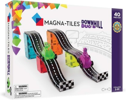 Picture of MAGNA-TILES Downhill Duo 40-Piece Magnetic Construction Set, The Original Magnetic Building Brand