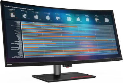 Picture of Lenovo ThinkVision P40w-20 39.7" 5K2K WUHD Curved Screen WLED LCD Monitor - 21:9 - Raven Black - 40" Class - in-Plane Switching (IPS) Technology - 5120 x 2160-1.07 Billion Colors - 300 Nit