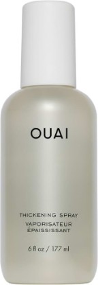 Picture of OUAI Hair Thickening Spray - Thickening & Volumizing Spray for Instantly Thicker, Fuller-Looking Hair - Protects, Strengthens & Repairs with Amaranth Peptide & Amino Acids (6 Fl Oz)