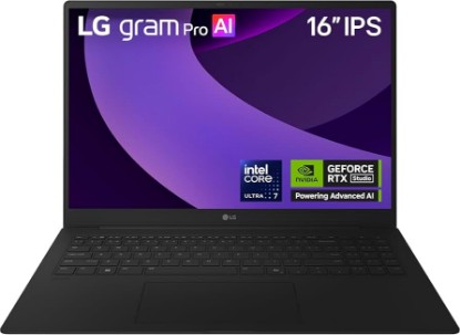 Picture of LG gram Pro 16-inch Lightweight Laptop Computer, Intel Evo Edition Powered by Intel Core Ultra7 255H Processor, NVIDIA RTX5050, Windows 11 Home, 32GB RAM, 2TB SSD, Black ENERGY STAR