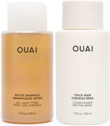 Picture of OUAI Detox Shampoo & Thick Hair Conditioner Bundle - Clarifying Shampoo for Build Up, Dirt, Oil, Product and Hard Water & Moisturizing Conditioner for Thick Hair (2 Count)