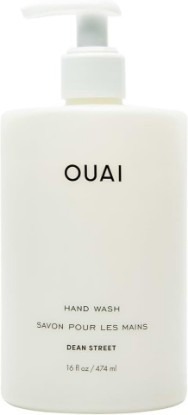 Picture of OUAI Hand Wash, Dean Street - Liquid Hand Soap with Jojoba, Avocado, & Rose Hip Oil for Replenished Skin - Gentle Exfoliating Kitchen & Bathroom Soap (16 Fl Oz)