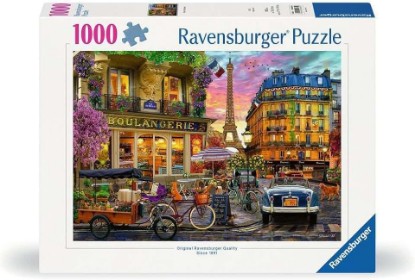 Picture of Ravensburger Paris at Dawn - 1000 Piece Jigsaw Puzzle - Quaint Imagery of Paris from Yesteryear - Beautiful, Vibrant Colors - Frameable - Premium Quality - Puzzles for Adults The Forest Stewardship Council