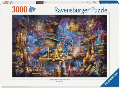 Picture of Ravensburger Dragon's Library 3000 Piece Puzzle for Adults The Forest Stewardship Council