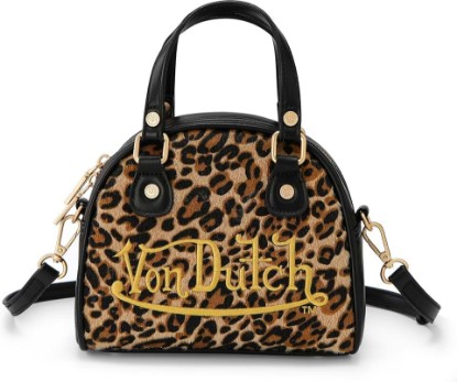 Picture of Von Dutch Womens Pony Hair Bowling Bag Purse - Stylish Women's Handbag with Adjustable Strap, Spacious Interior