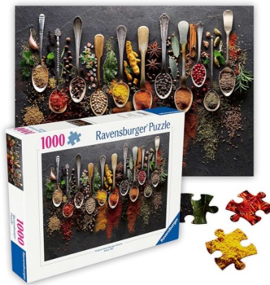 Picture of Ravensburger Spices from All Over The World - 1000 Piece Jigsaw Puzzle - Enticing, Vibrant Spices from Around The Globe - Fresh & Dried - Ideal Gift - Frameable Art - Puzzles for Adults The Forest Stewardship Council