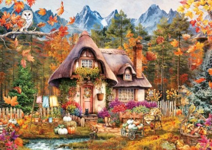 Picture of Ravensburger Pumpkin Cottage 1000 Piece Jigsaw Puzzle | Premium Quality Made in Europe | FSC Certified Materials