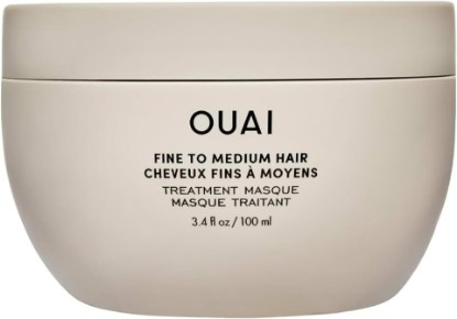 Picture of OUAI Fine to Medium Hair Treatment Masque - Mask for Hair Repair, Hydration and Shine - With Shea Butter, Keratin and Panthenol - Paraben, Phthalate and Sulfate Free (3.4 Oz)
