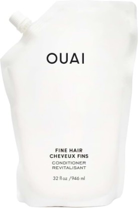 Picture of OUAI Fine Hair Conditioner Refill - Volumizing Conditioner Made with Keratin, Biotin and Chia Seed Oil - Adds Softness, Bounce and Volume - Free from Parabens, Sulfates, and Phthalates (32 Oz)