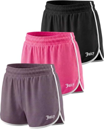Picture of Juicy Couture Women's 3" Mesh Dolphin Shorts Athletic Running Workout Gym Yoga Dance Sports Casual Comfy Active Summer Ladies