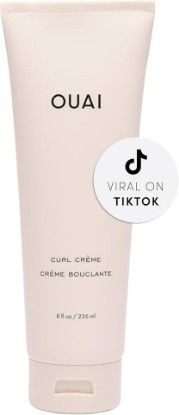Picture of OUAI Curl Cream - Curl Defining Cream with Chia & Linseed Oil - Enhances Definition, Hydration & Shine - Tames Frizz & Protects from Humidity - Silicone-Free Curly Hair Products for Women (8 oz)