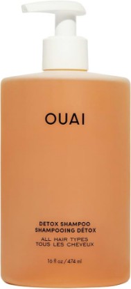 Picture of OUAI Detox Shampoo - Clarifying Shampoo for Build Up, Dirt, Oil, Product and Hard Water - Apple Cider Vinegar & Keratin for Clean, Refreshed Hair - Sulfate-Free Hair Care (16 oz)