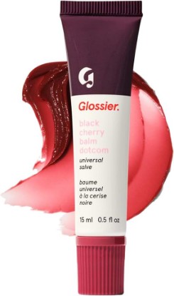 Picture of Glossier Balm Dotcom Hydrating Tinted Lip Balm - Universal Salve, Up to 12Hr Moisture for Dry Lips, Cuticles & Skin - Lanolin, Beeswax & Castor Oil - Black Cherry, Burgundy Tint, 15ml