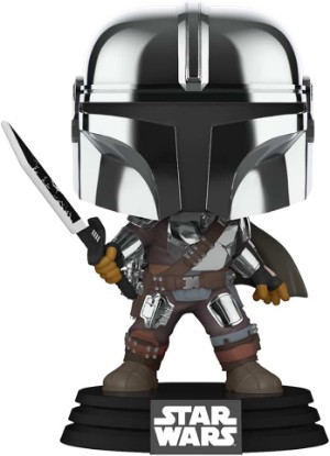 Picture of POP Funko Star Wars Mandalorian with Darksaber (Chrome & Glow in The Dark), Exclusive
