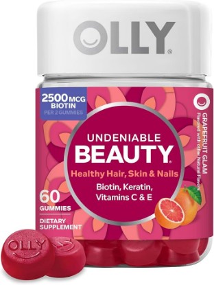 Picture of OLLY Gummy Undeniable Beauty Grapefruit Glam, 60 Count