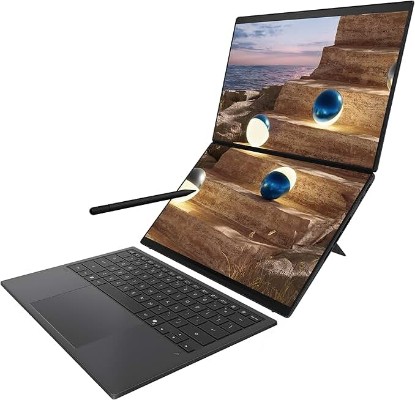 Picture of ASUS Zenbook Duo Laptop (2026), Dual 14” OLED 3K 144Hz Touch Display, Intel Core Ultra 9 Processor 386H, Intel Graphics, 32GB RAM, 1TB SSD, Sleeve and Stylus Included, WiFi 7, Windows 11, Moher Gray