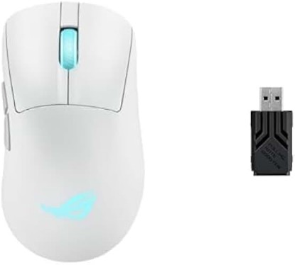 Picture of ASUS ROG Keris II Origin 65g Wireless Gaming Mouse (42K DPI) + ROG Polling Rate Booster 8000Hz Bundle - Ultimate Gaming Performance Kit