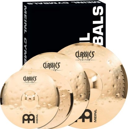 Picture of Meinl Cymbals CC-EM480 Classics Custom Extreme Metal Cymbal Box Set Pack with 14" Hi Hat, 18" Crash, 20" Ride (VIDEO)