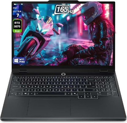 Picture of Lenovo Legion 5i Gen 10 Gaming Laptop, Intel Ultra 7-255HX, 32 GB DDR5 RAM, 1 TB PCIe SSD, 15.1" WQXGA (2560x1600) Display, Nvidia G-Force RTX 5070, 24-Zone RGB Keyboard, W11 Pro, Eclipse Black