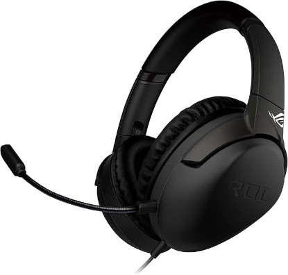 Picture of ASUS ROG Strix Go Core Wired Gaming Headset | 3.5mm Connector | Lightweight Design | Over-Ear Headphones for PC, Mac, Nintendo Switch, and PS4, Black, Standard