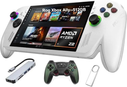 Picture of ASUS ROG Xbox Ally 7" FHD Gaming Handheld Console, 120Hz IPS LED Touch Screen, AMD Ryzen Z2 A Processor, 16GB, Windows 11, with GSF 3-in-1 Kit (16GB | 512GB SSD)