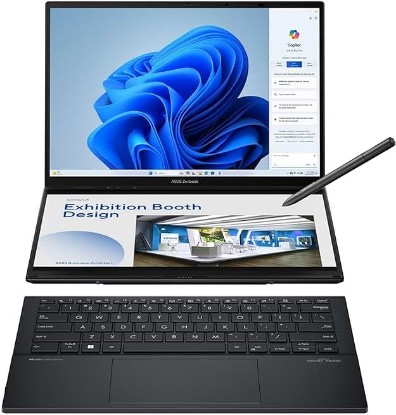 Picture of ASUS Zenbook Duo Laptop, Dual 14” OLED 3K 120Hz Touch Display, Evo, Intel Core Ultra 9 285H, Intel Arc Graphics, 32GB RAM, 1TB SSD, Windows 11, UX8406CA-PS99T EPEAT