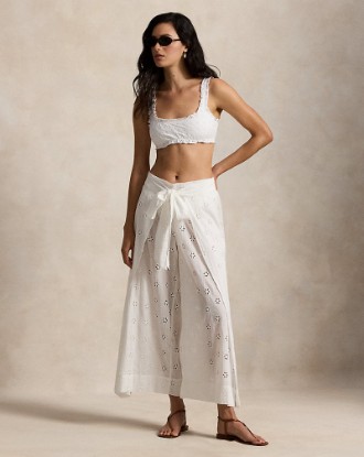 Picture of Cotton Eyelet Cover-Up Wrap Pant