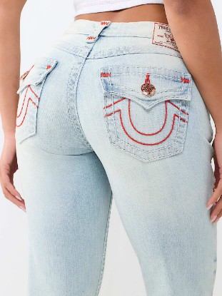 Picture of BILLIE MID RISE SUPER T FLAP STRAIGHT JEAN